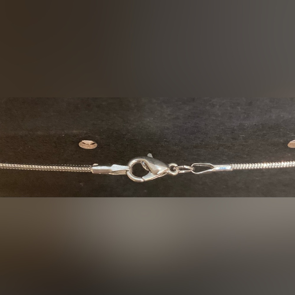 Lariat Style Silver “E” Initial Necklace - image 6